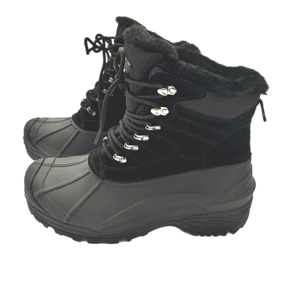 Men's Black Winter Boots, lightly worn once -Size 10 Ships next day